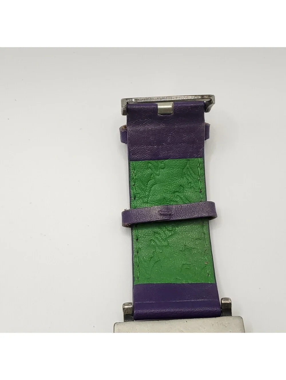 Lucky Brand Quartz Womens Watch 37mm Square Face Love Purple/Green New Battery